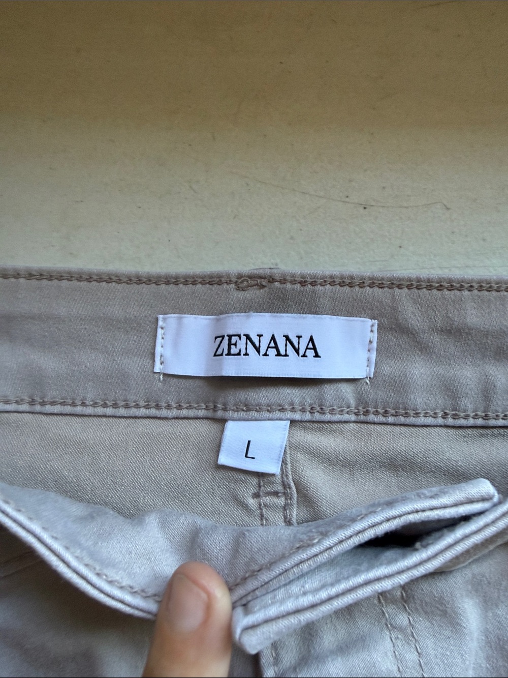 Zenana Outfitters Skinny Jeans in Light Taupe - Picture 2 of 6